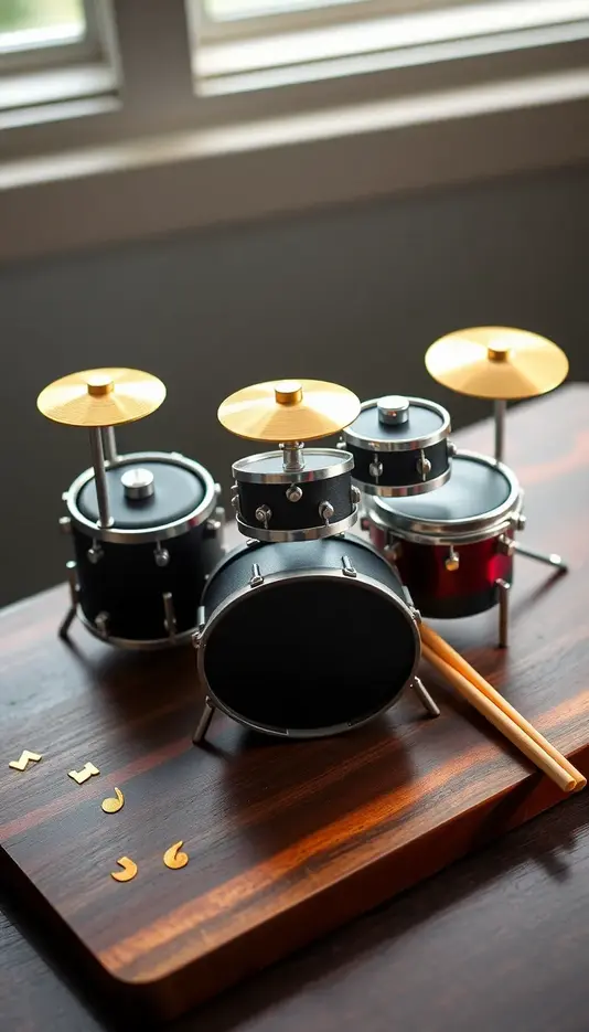 Mini Drum Set Cake Cupcakes