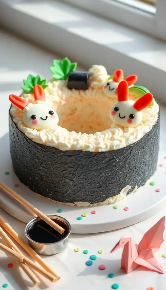 Kawaii Character Sushi Roll Cake
