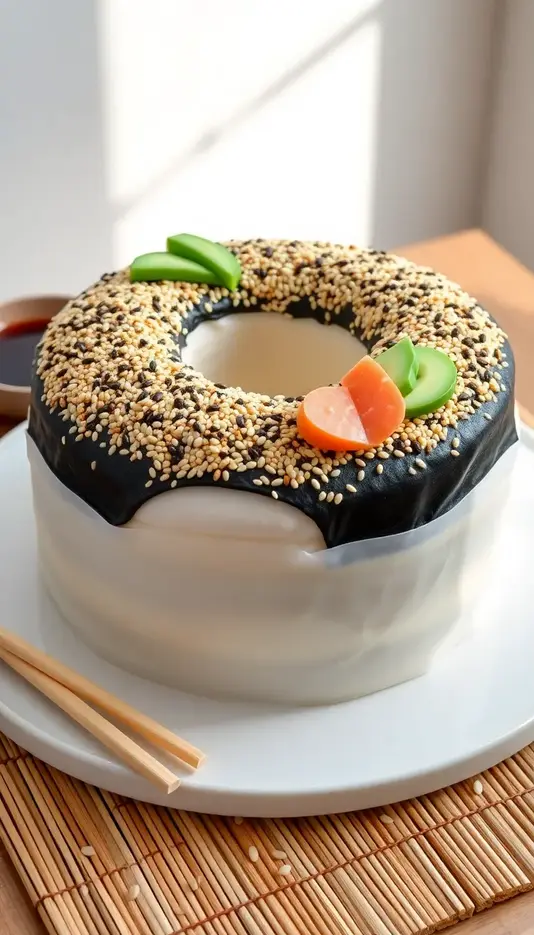 Sesame Seed Sprinkle Sushi Cake
