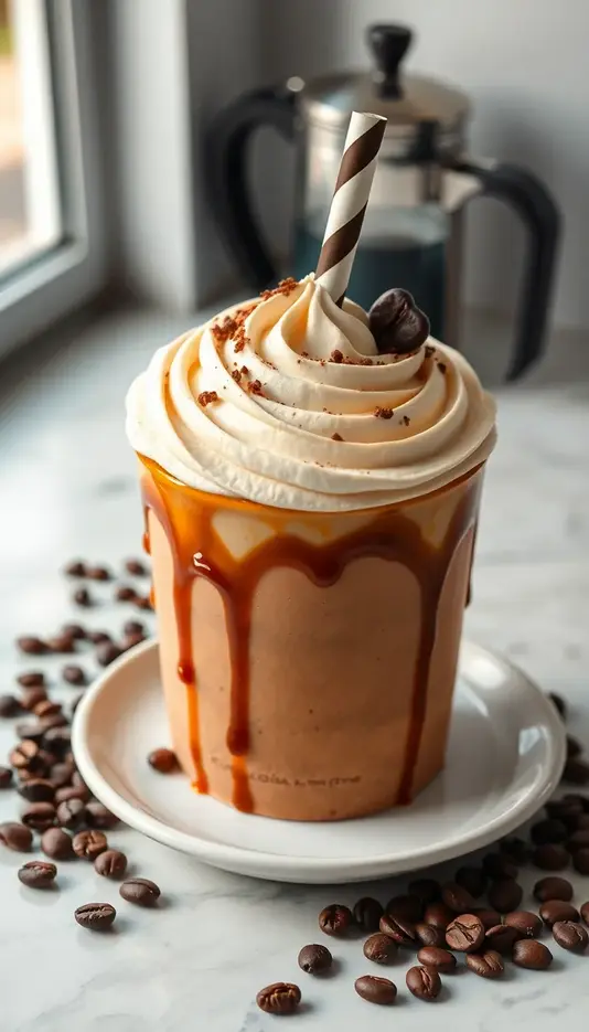 Iced Coffee Cup Cake with Swirled Frosting
