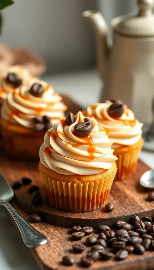 Caramel Macchiato Inspired Layered Cup Cake