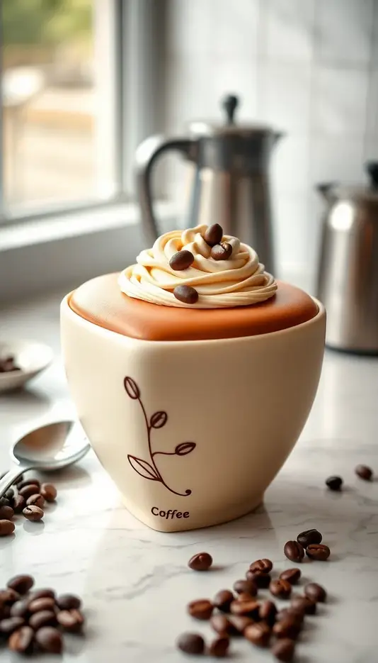 Coffee Lover’s Heart-Shaped Cup Cake