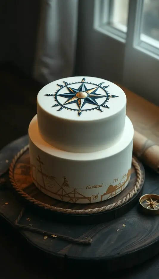 Nautical Compass Cake Design