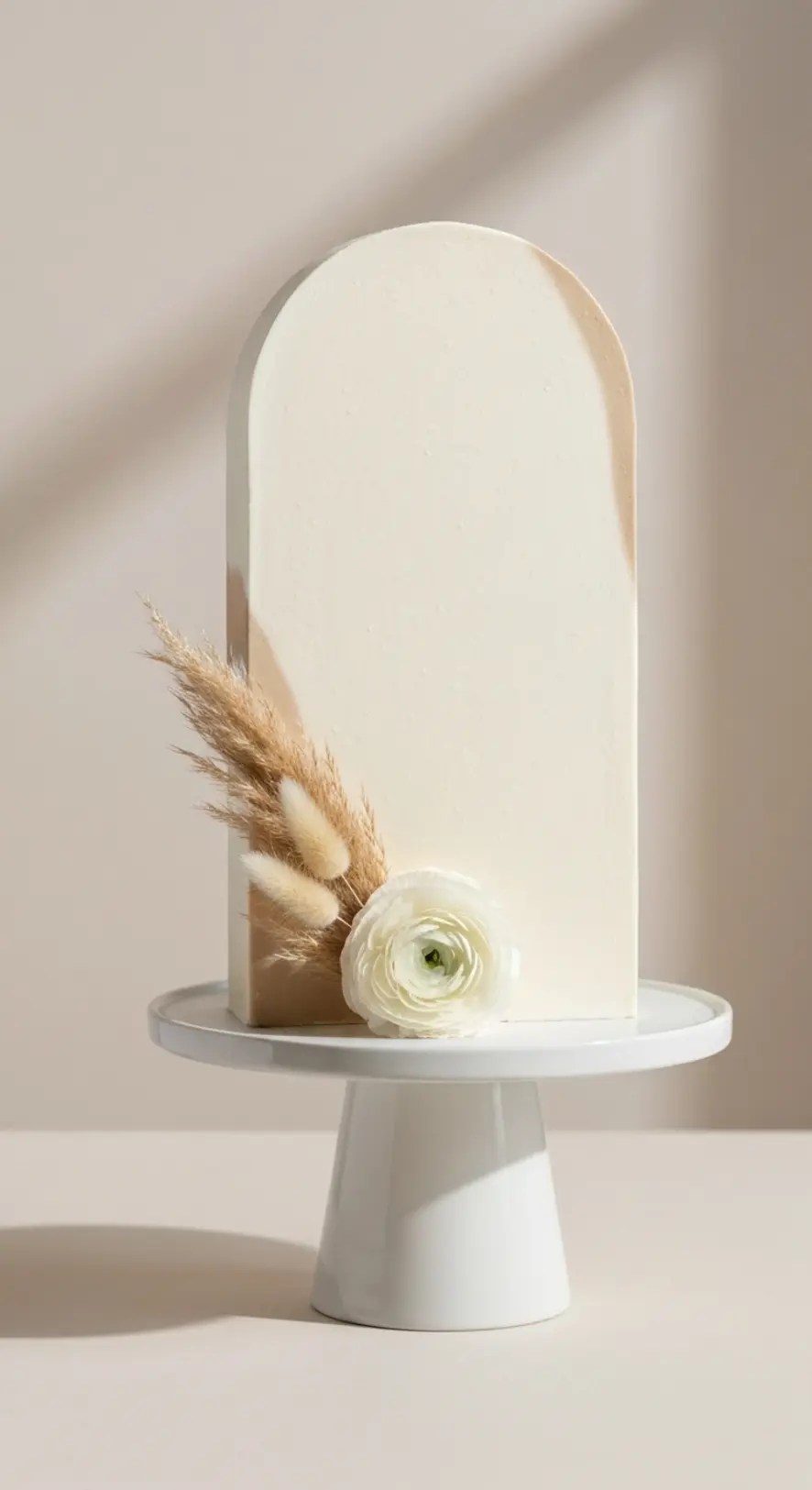 Smooth Circle Cake With Negative Space