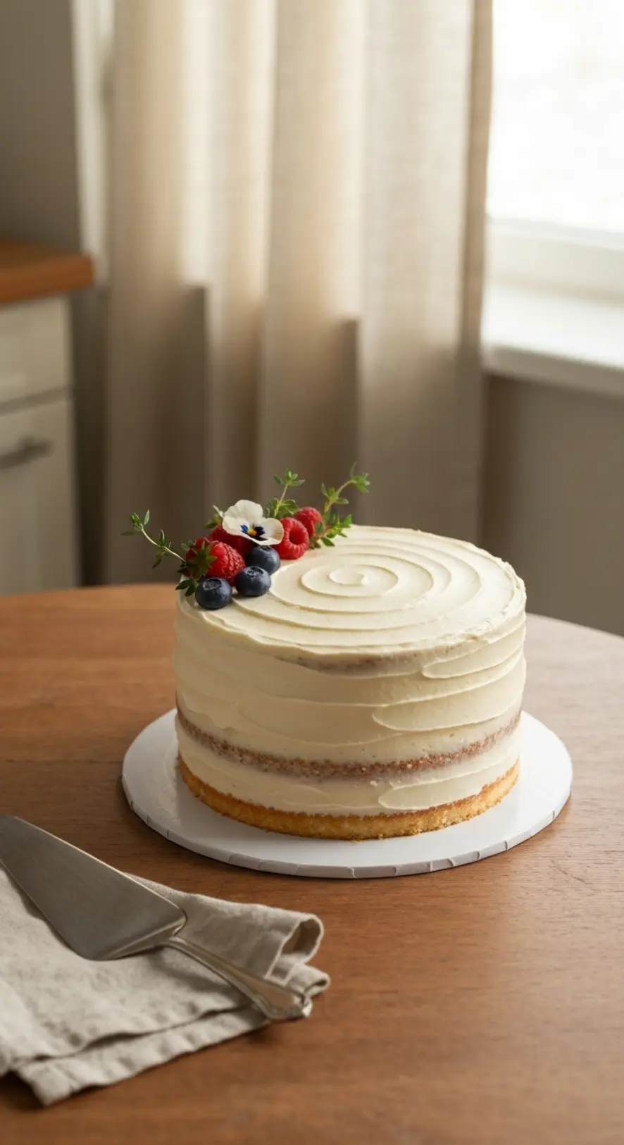 Minimalist White Cake with a Gold Drip