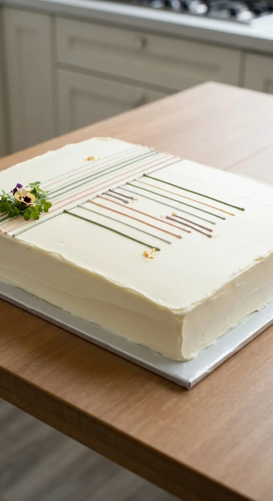 Simple Geometric Patterned Sheet Cake