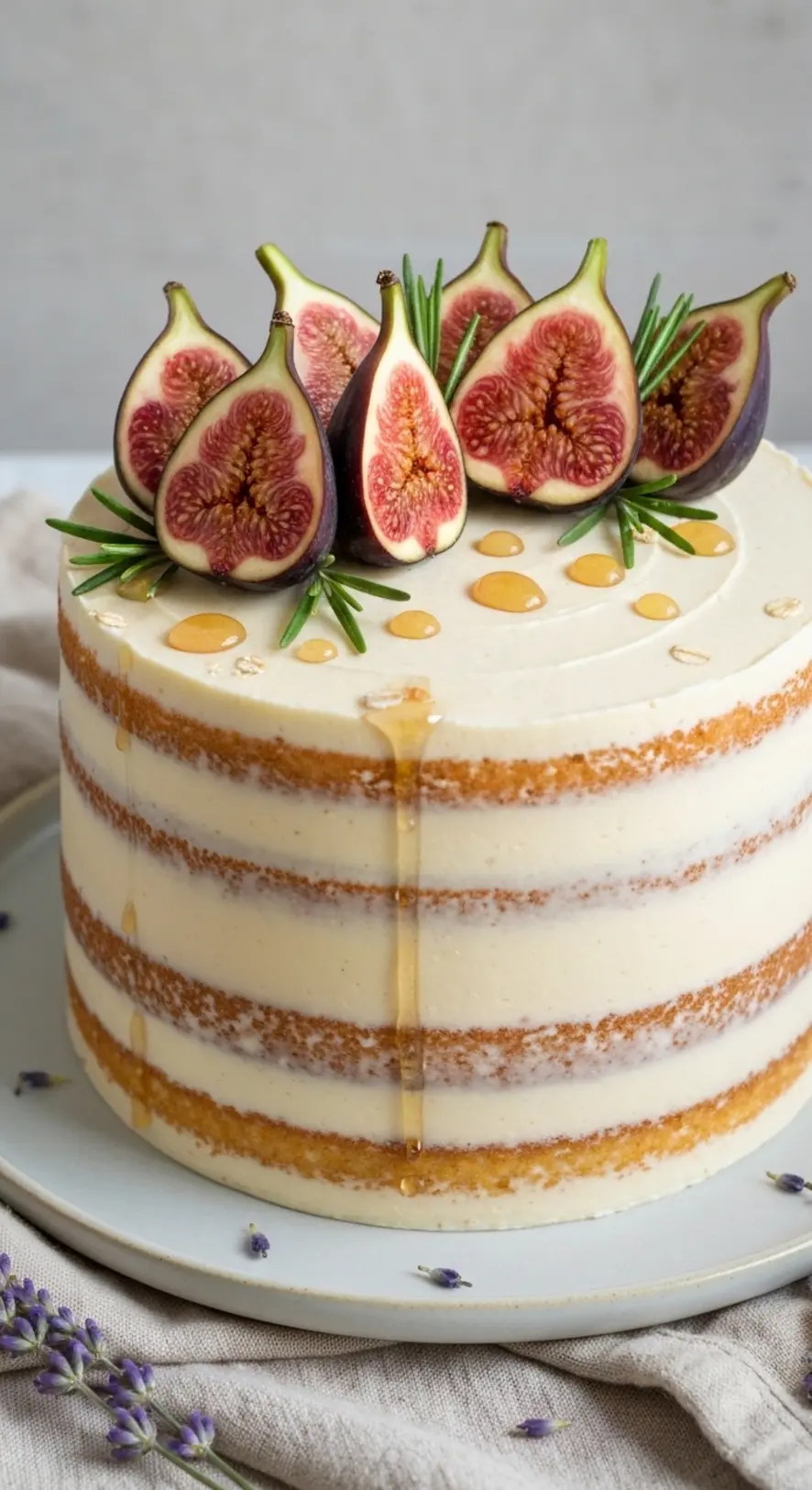 Fresh Fig and Rosemary Layer Cake