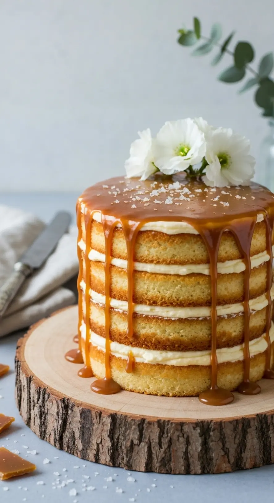 Salted Caramel Drizzle Semi-Naked Cake