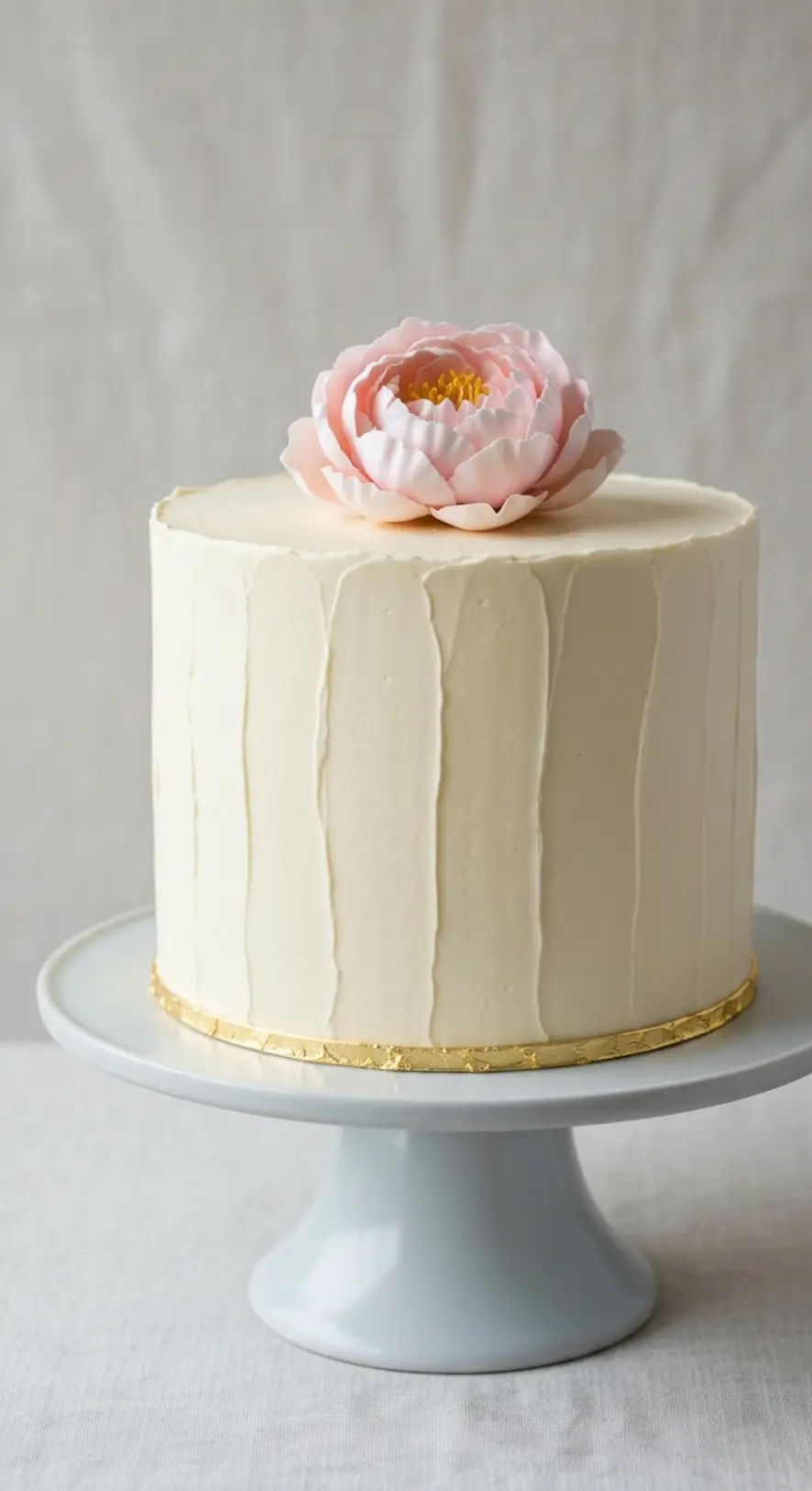 Silver Leaf Brushed Modern Cake