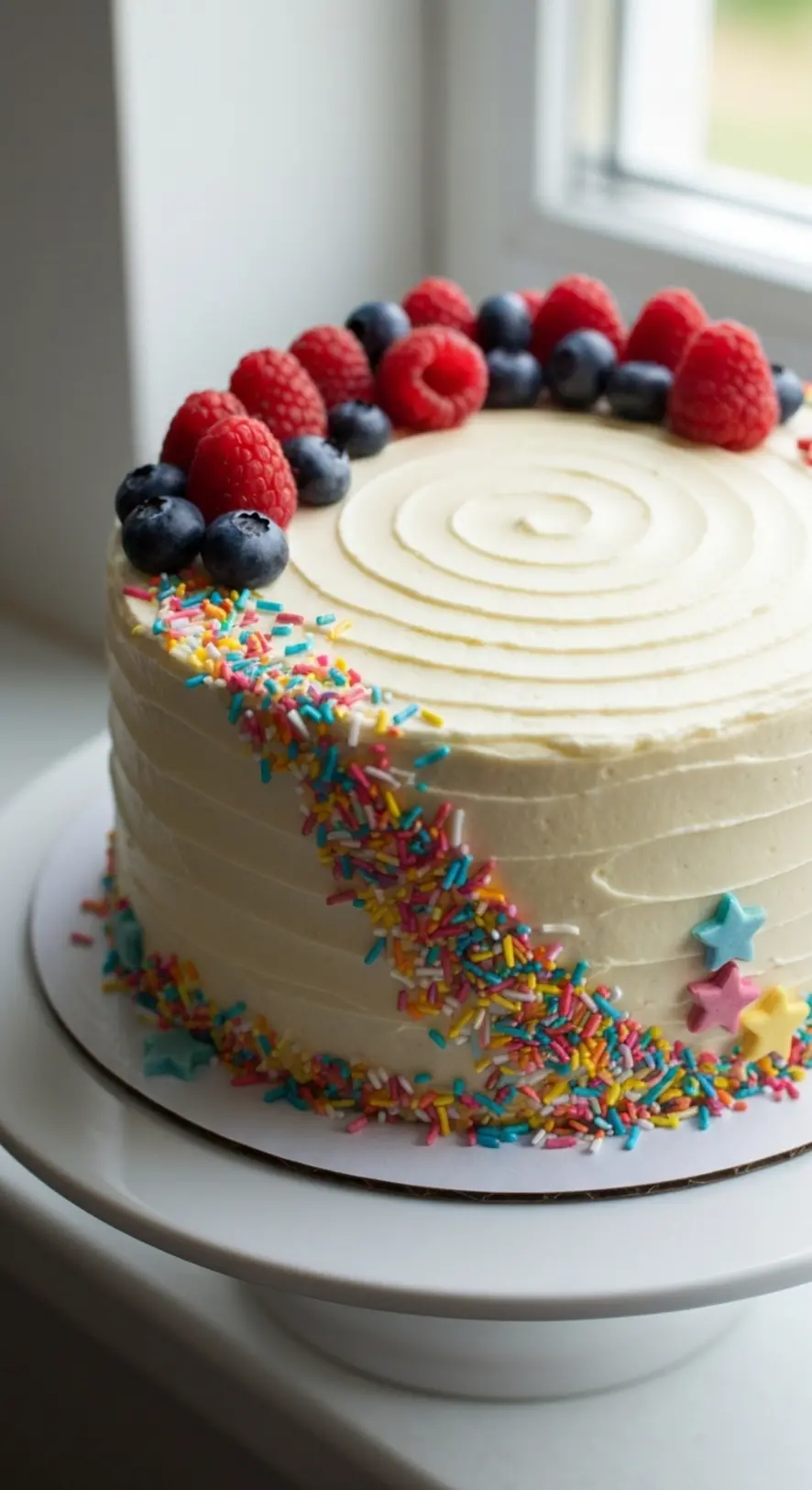 Chic Semi-Naked Floral Cake