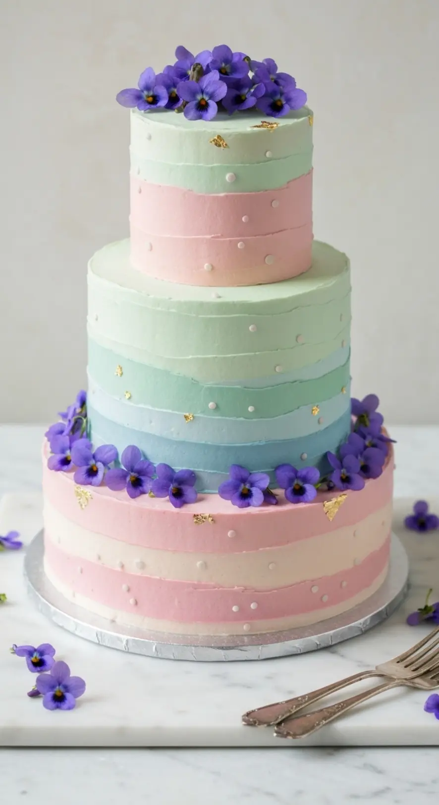 Mint Green Watercolor With Dainty Daisies