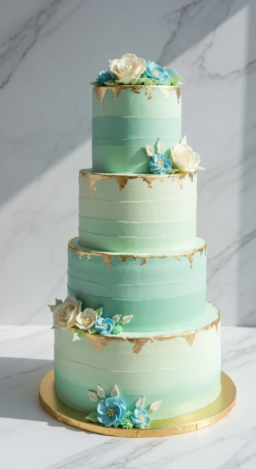 Golden Leaf Edged Mint Layers