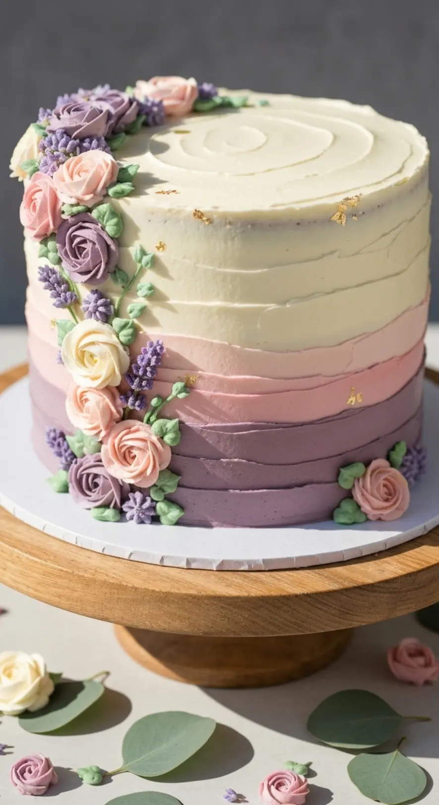 Mauve and Cream Rustic Garden Style