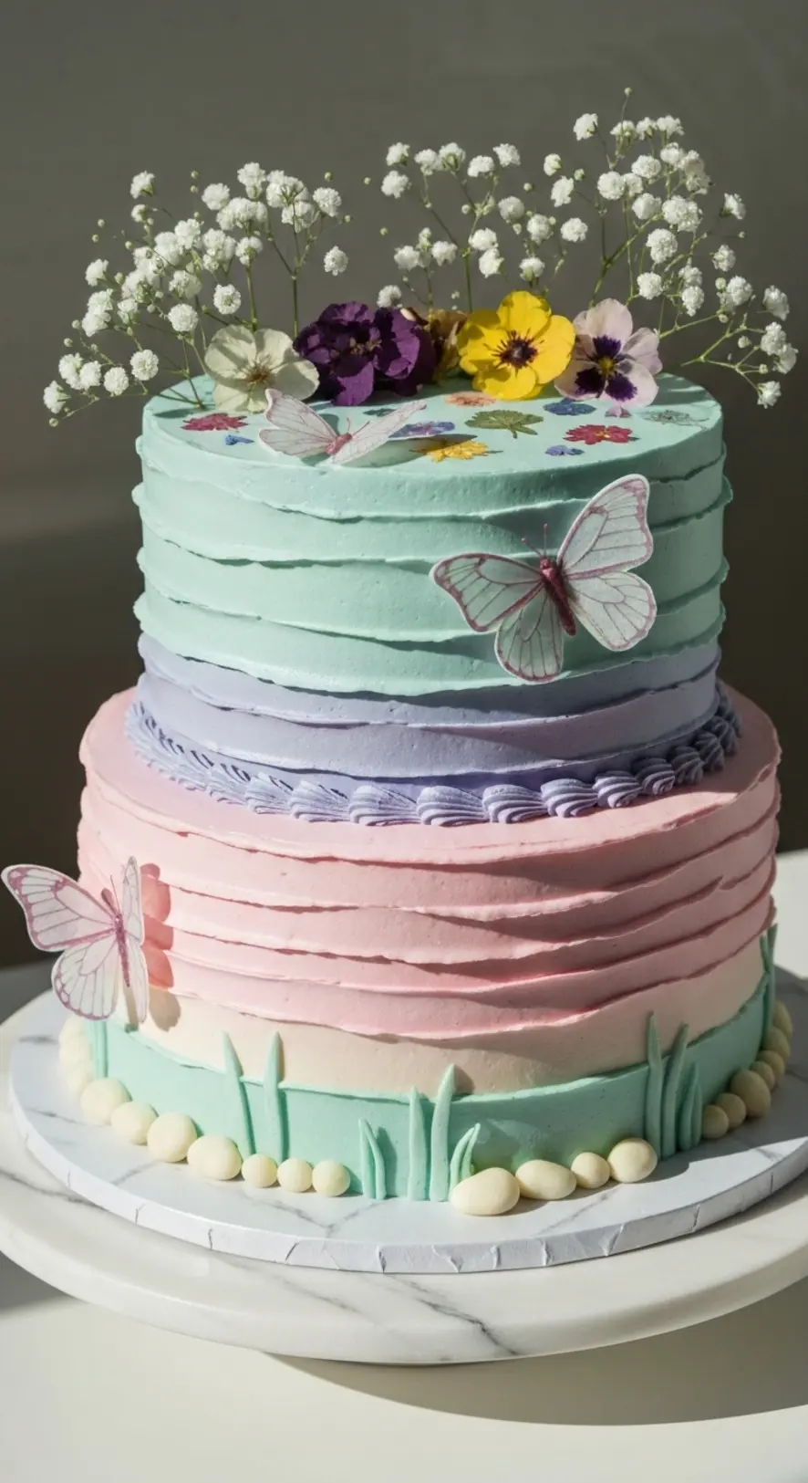 Butterfly Garden Cake