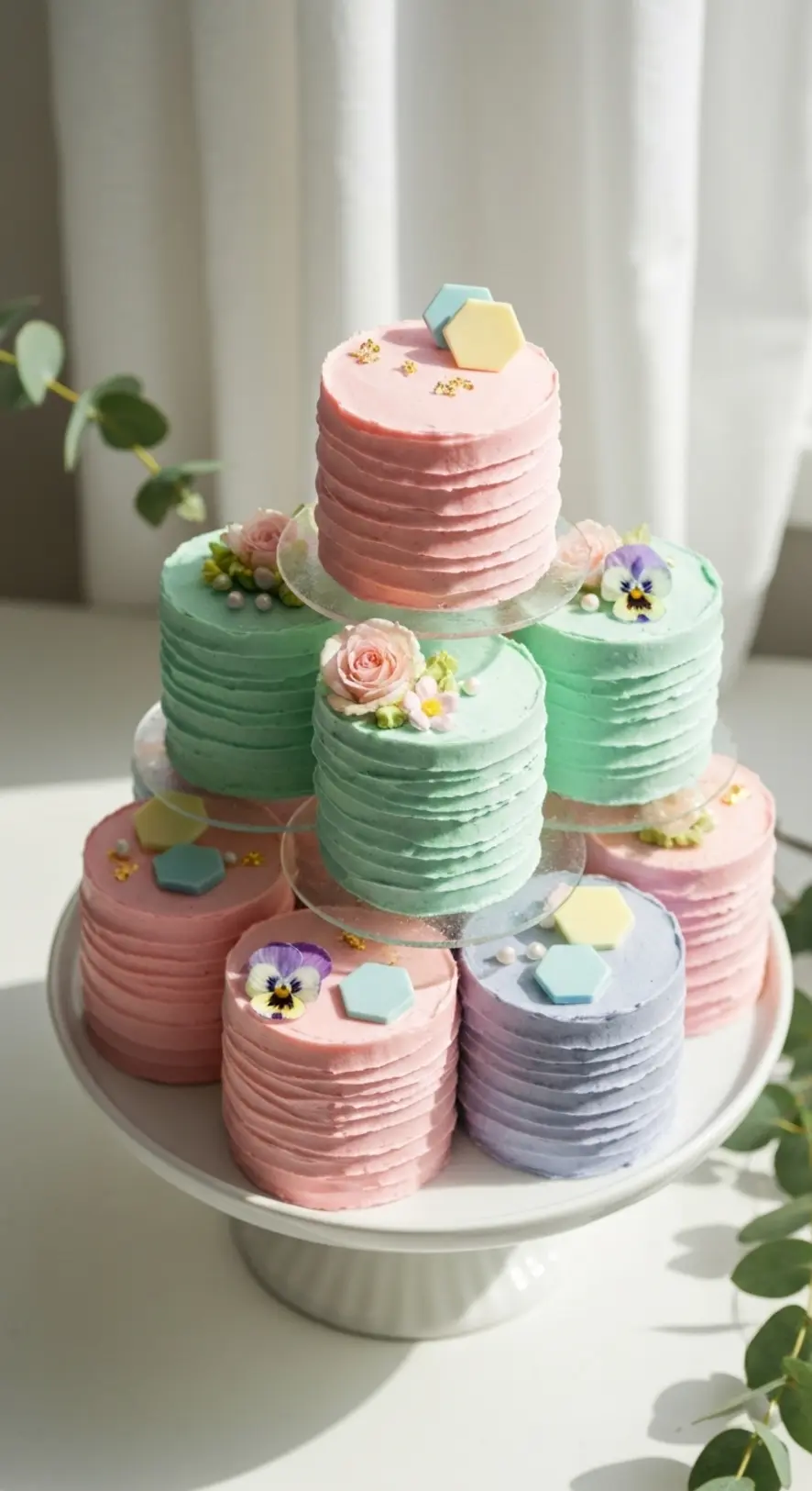 Mini Pastel Cakes Tower