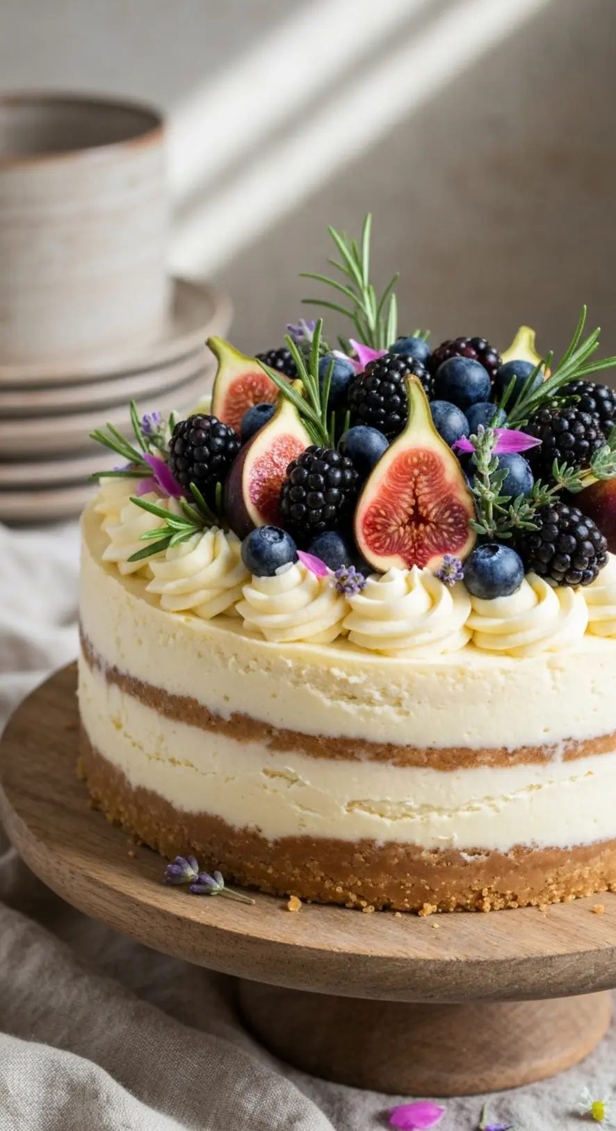 Rustic Cheesecake with Seasonal Fruit