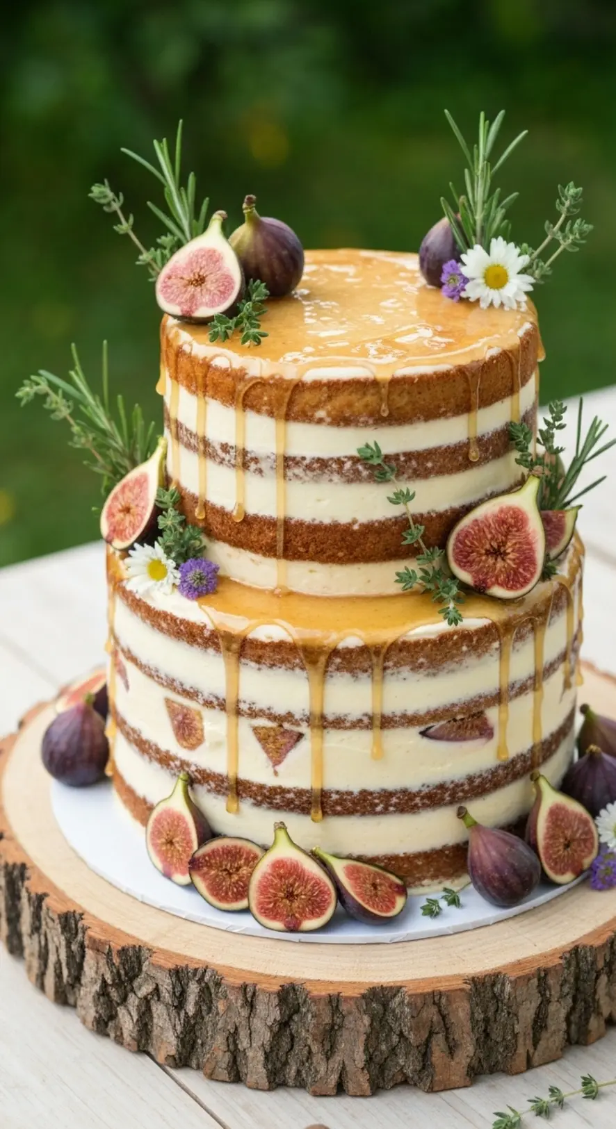 Fresh Fig and Honey Rustic Cake