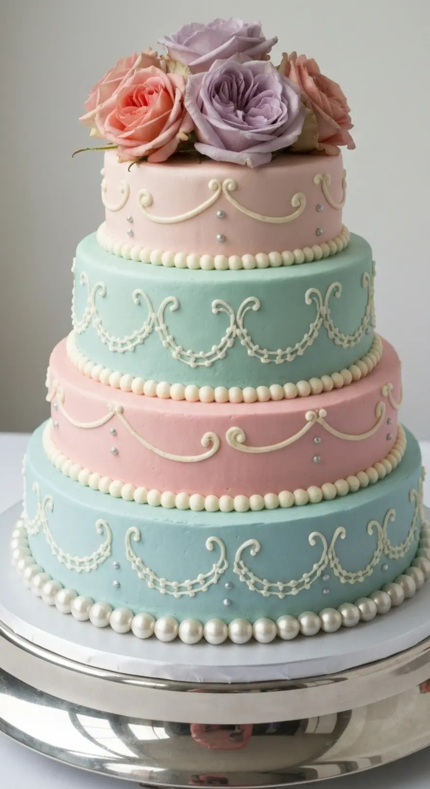 Pearl Rope Trimmed Layers