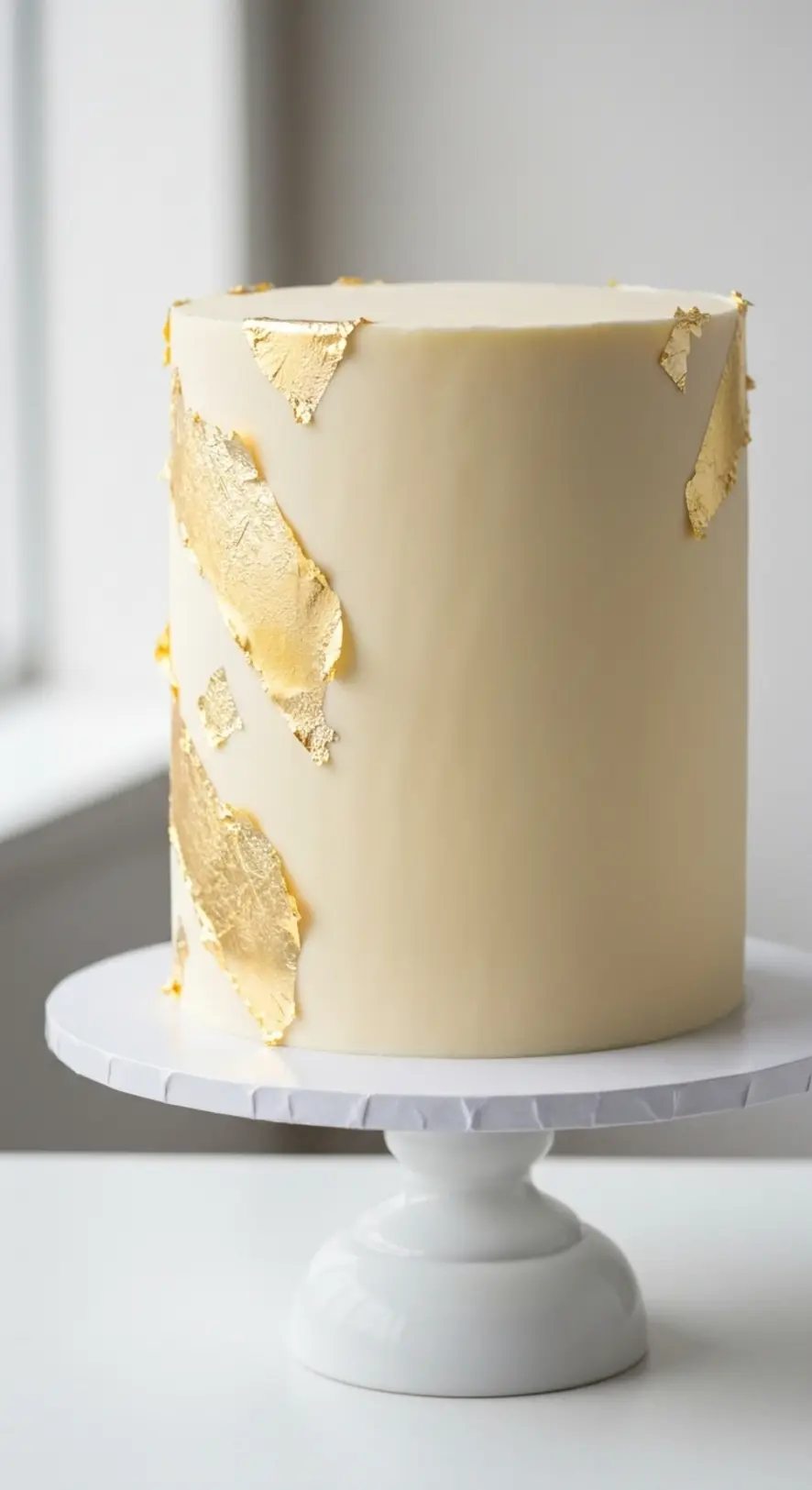 Gold Leaf Accent Cake
