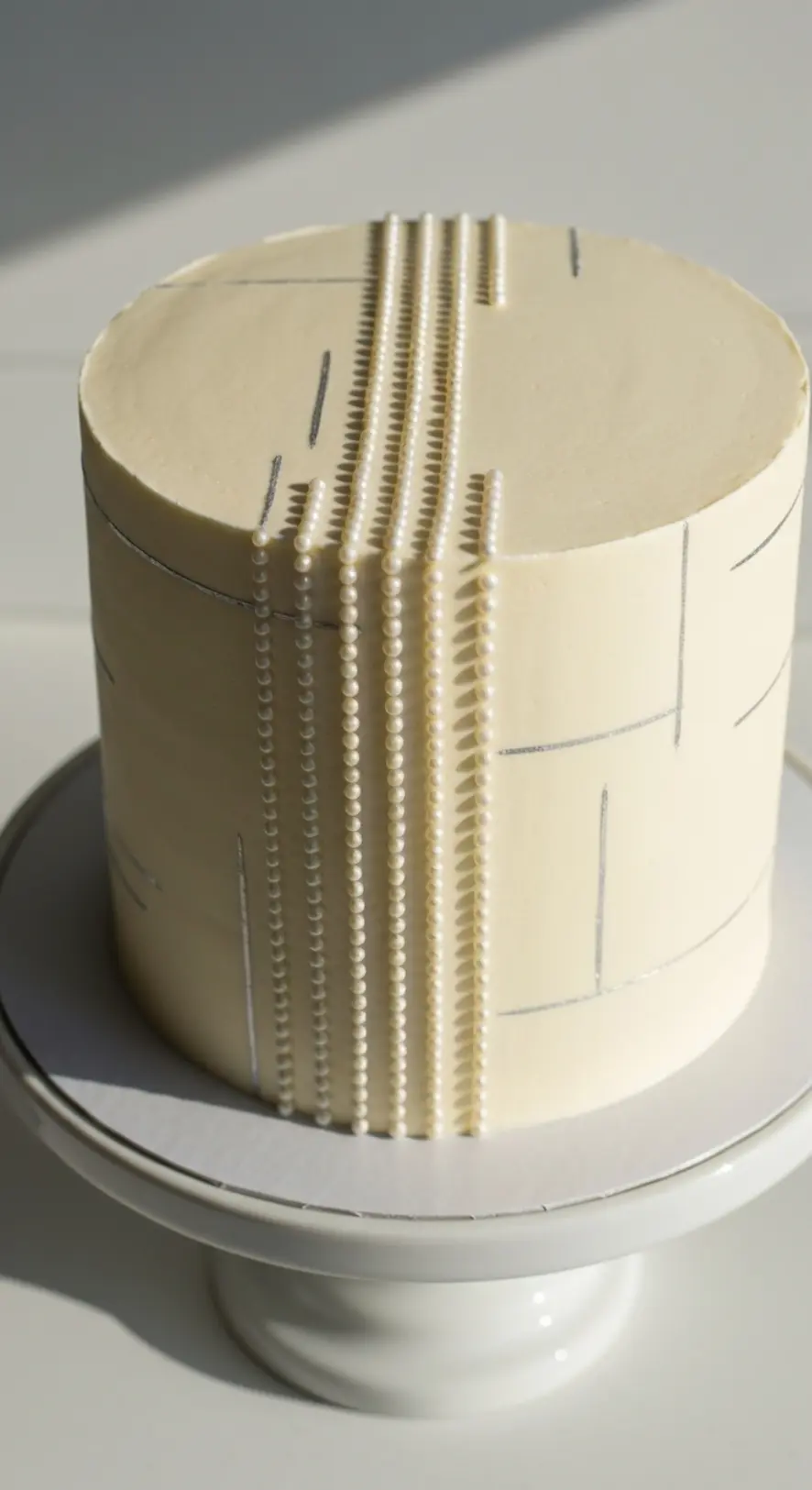 Edible Pearl Stripe Design