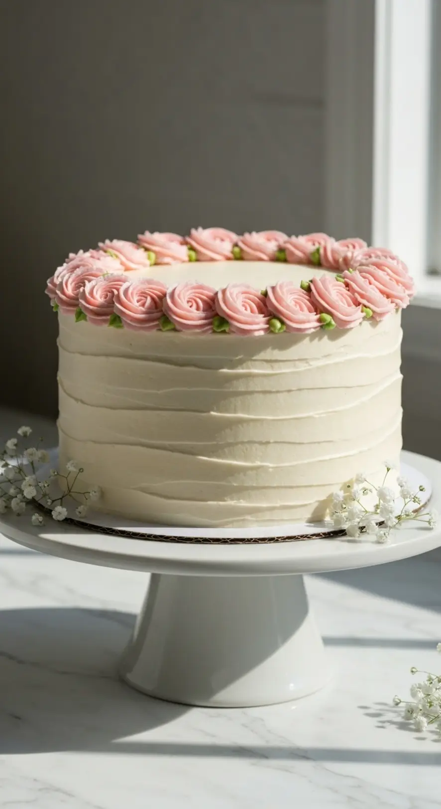 Subtle Rosette Border Cake
