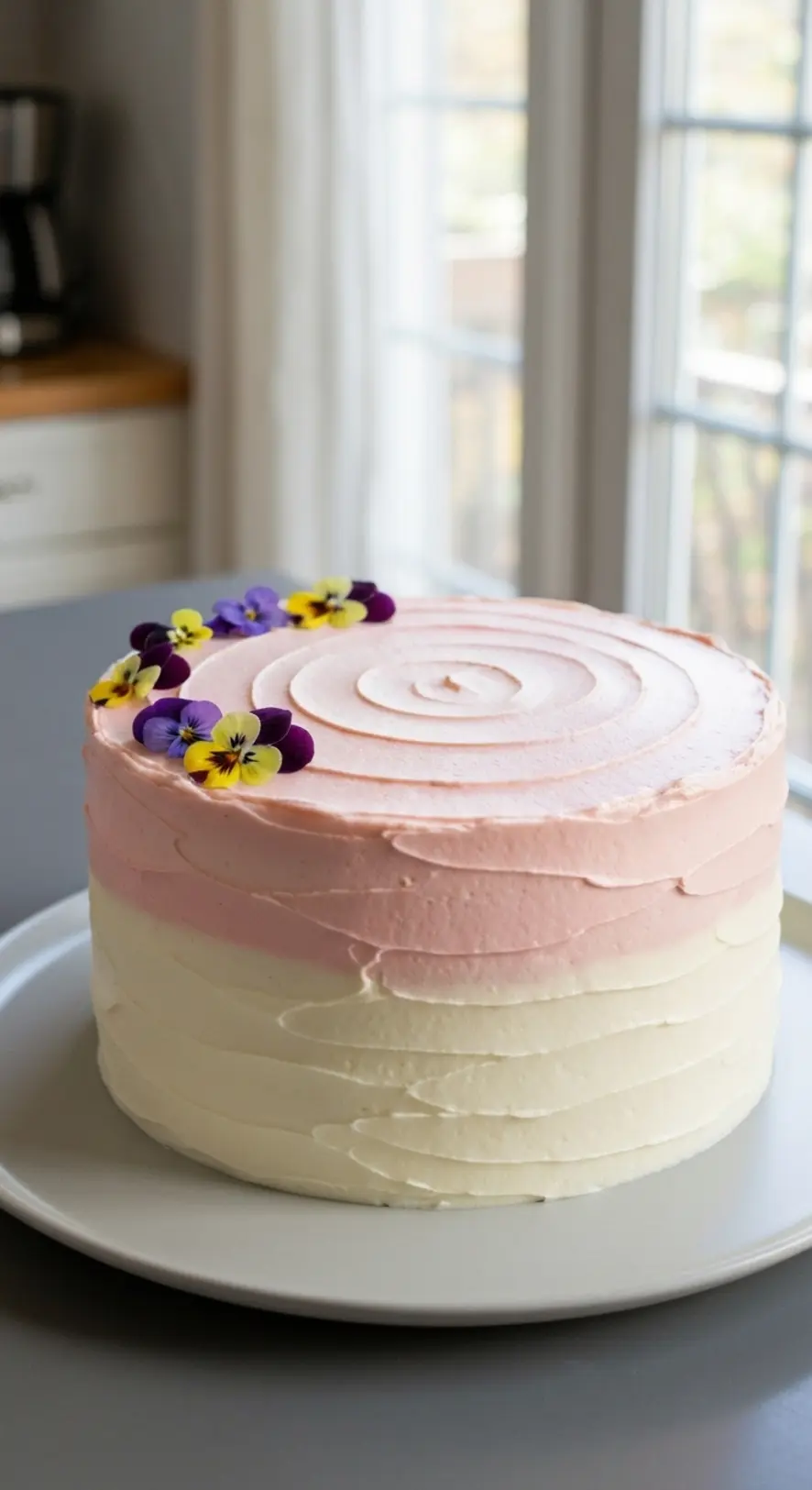 Pressed Flower Garden Cake