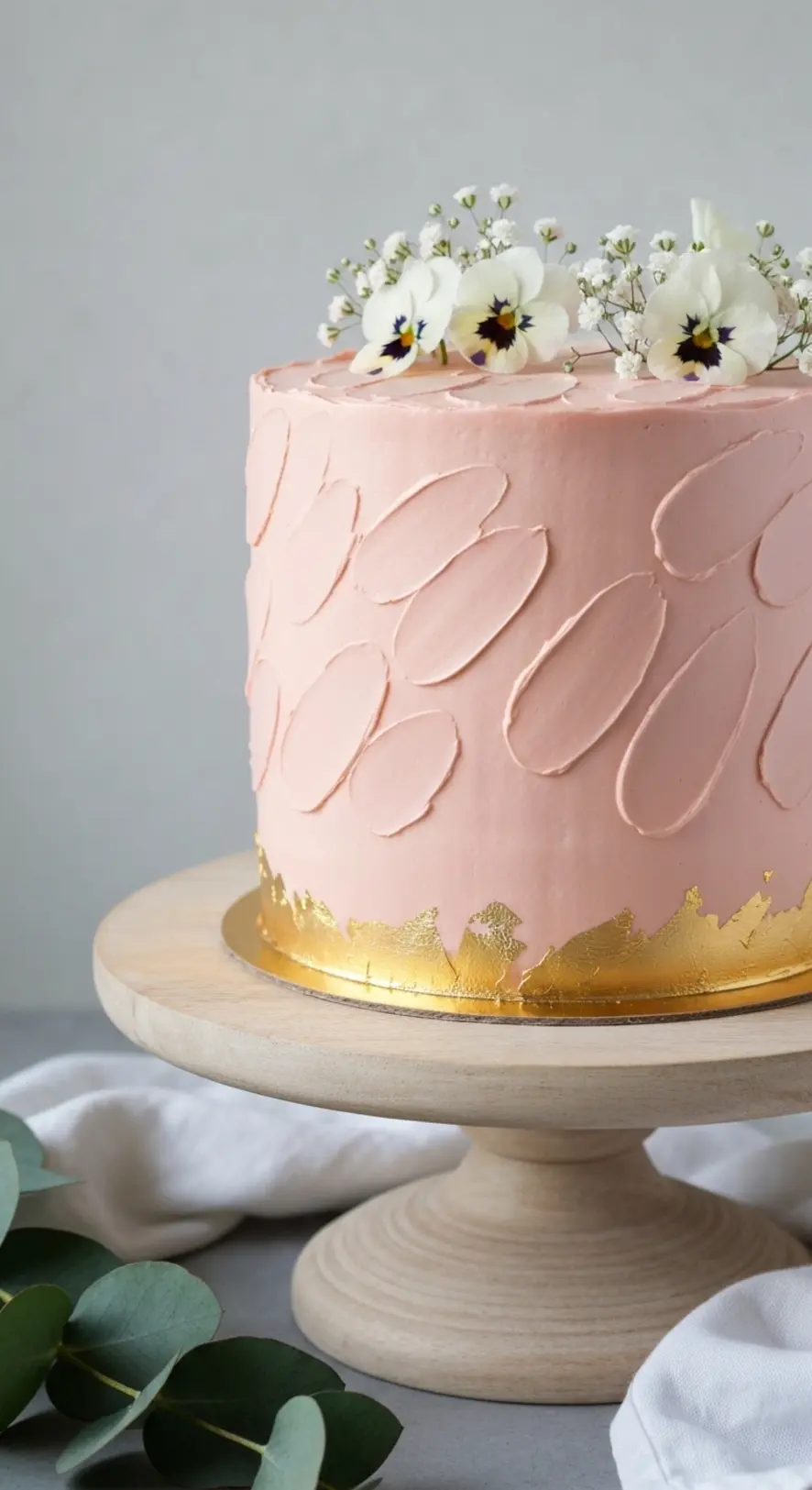 Gold Leaf Accent Cake