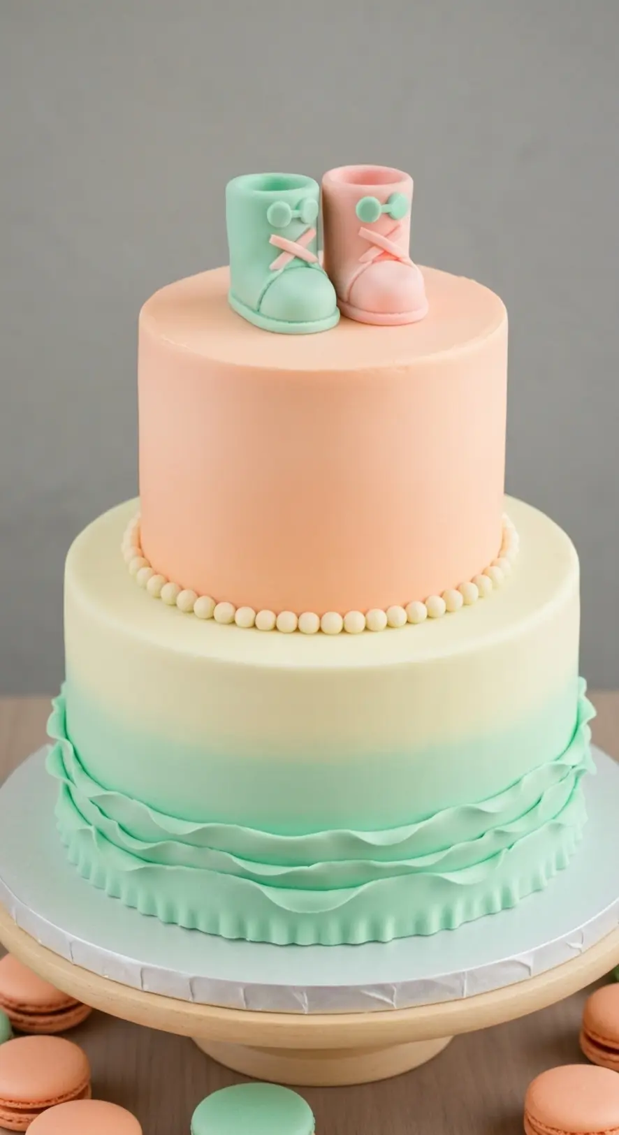 Mint And Peach Ombre Delight