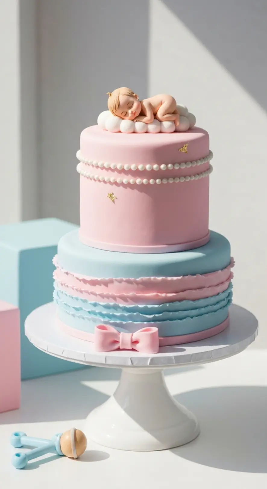 Classic Pink And Blue Layers