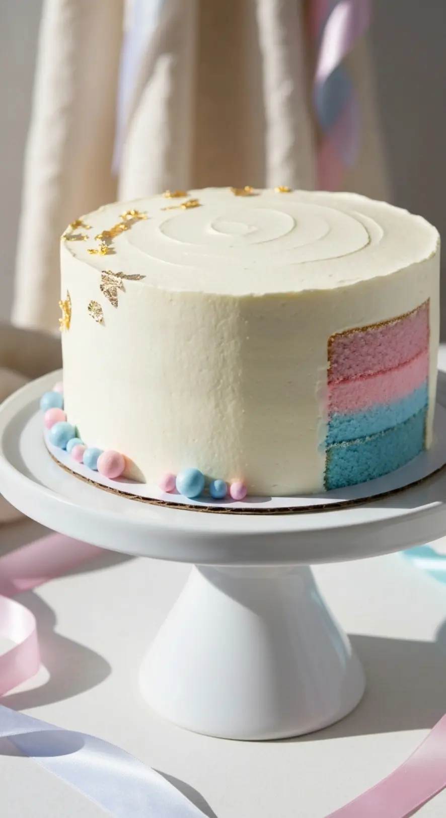 Minimalist Gold Accent Cake