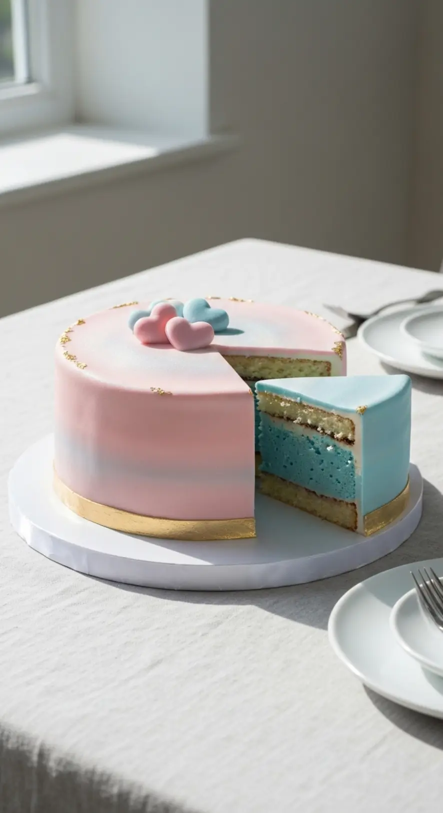 Elegant Single-Tiered Reveal Cake