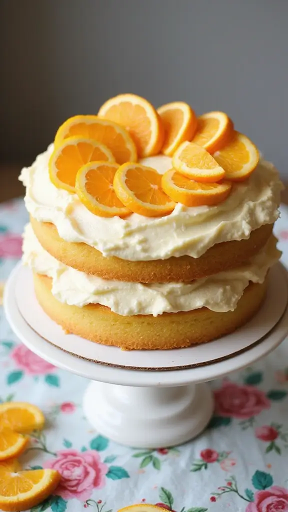 12 Refreshing Fruit Layer Cakes to Brighten Up Your Summer Parties (You’ll Love #8!) - 9. Orange Creamsicle Layer Cake